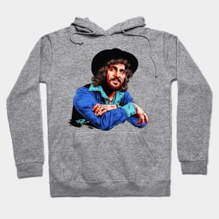 Waylon Jennings - An illustration by Paul Cemmick Hoodie